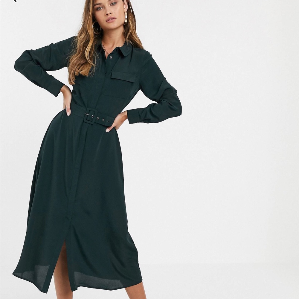 Long sleeve shirt dress